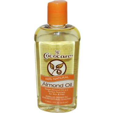 Cococare, huile d'amande 100 % naturelle, 4 fl oz (118 ml)