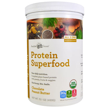 Amazing Grass, Protein Superfood, Chocolate Peanut Butter, 15.1 oz (430 g)