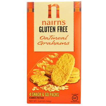 Nairn's Inc, Gluten Free, Oatmeal Grahams, 5.64 oz (160 g)