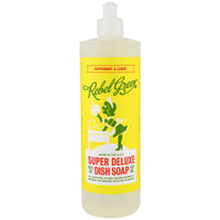 Rebel Green, Savon à vaisselle Super Deluxe, Menthe poivrée et citron, 16 fl oz (473 ml)