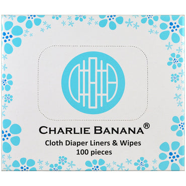 Banana Charlie, forros e lenços umedecidos de pano, 100 peças