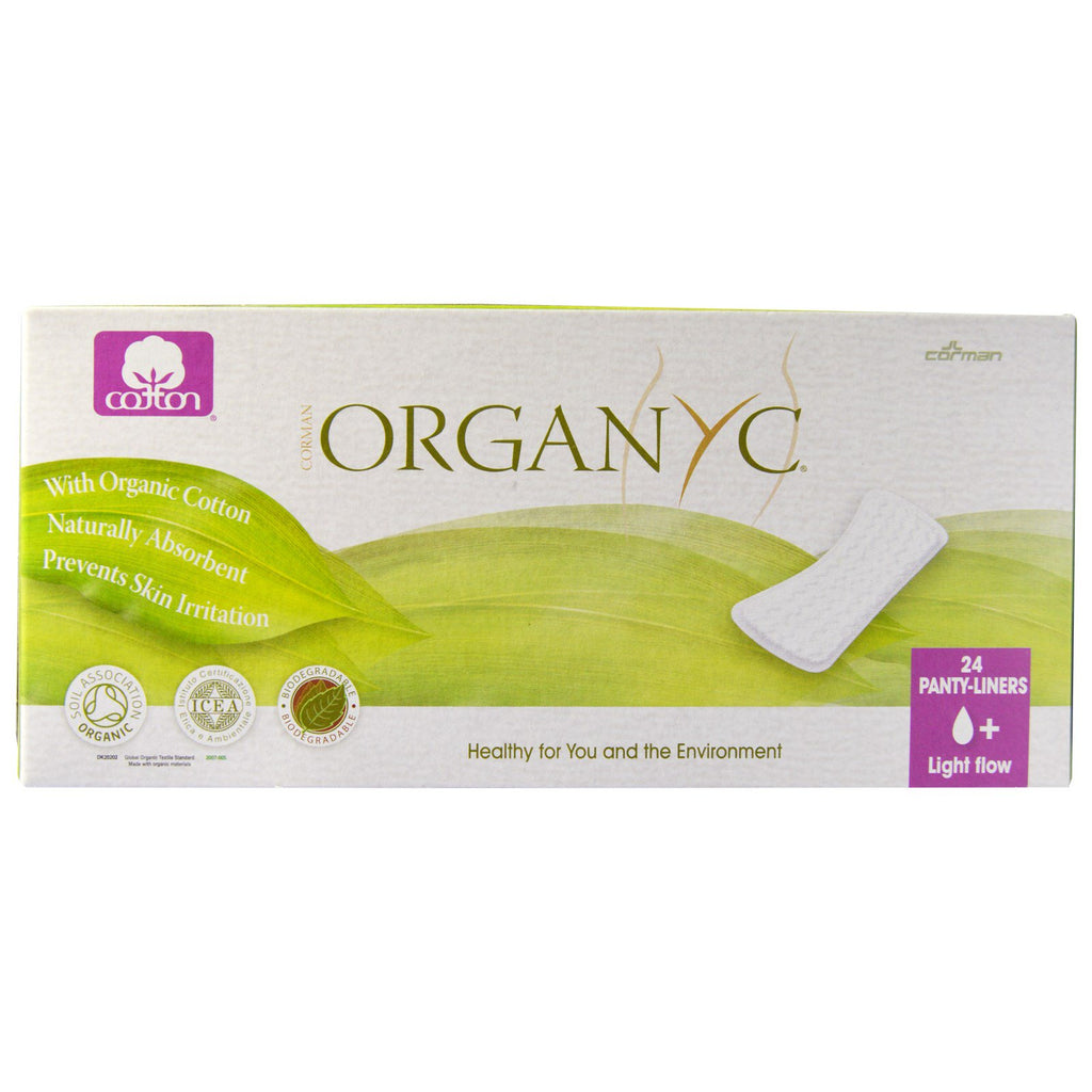 Organyc,  Cotton Panty Liners, Light Flow, 24 Panty Liners