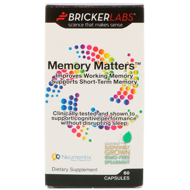 Laboratórios Bricker, assuntos de memória, 60 cápsulas
