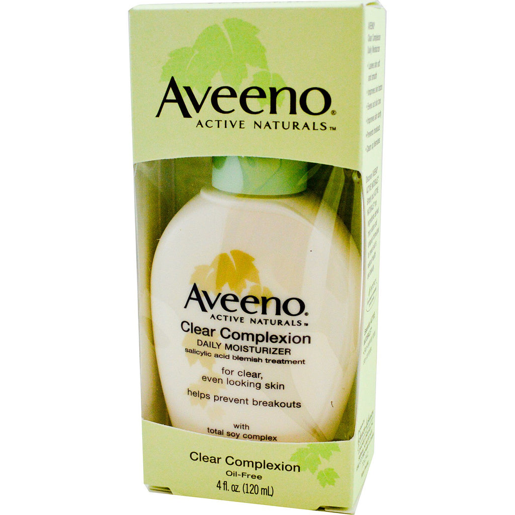 Aveeno, アクティブ ナチュラルズ、クリアな肌色、デイリー モイスチャライザー、4 fl oz (120 ml)