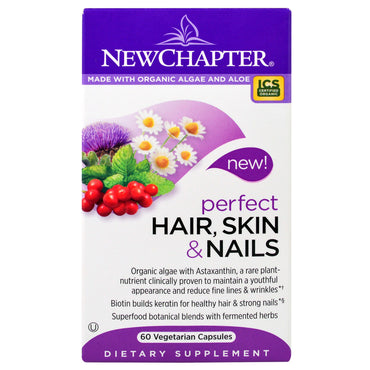 New Chapter cheveux parfaits, peau et ongles 60 gélules végétales