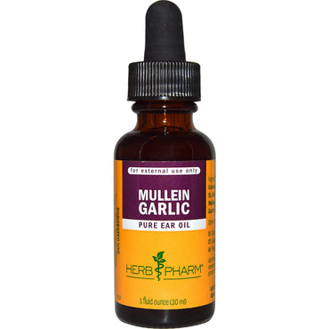 Herb Pharm, Ajo gordolobo, aceite puro para los oídos, 1 fl oz (30 ml)