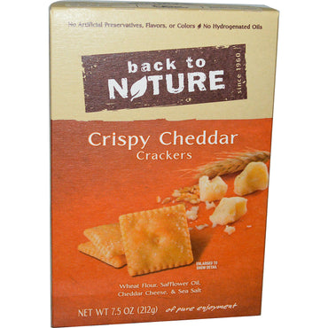 Back to Nature, Crackers, Krokante Cheddar, 7,5 oz (212 g)