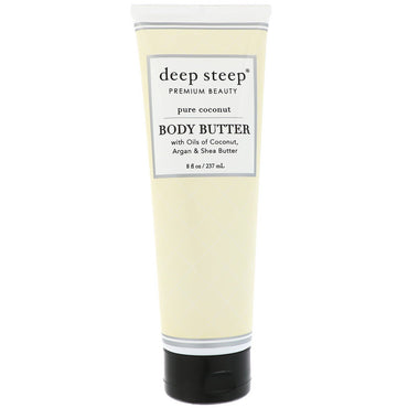 Deep Steep, Body Butter, Pure Coconut, 8 fl oz (237 ml)