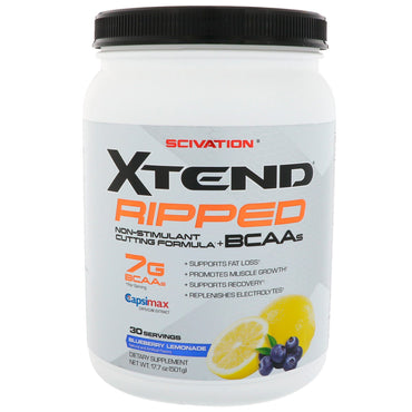 Scivation, Xtend Ripped BCAA, 블루베리 레모네이드, 501g(17.7oz)