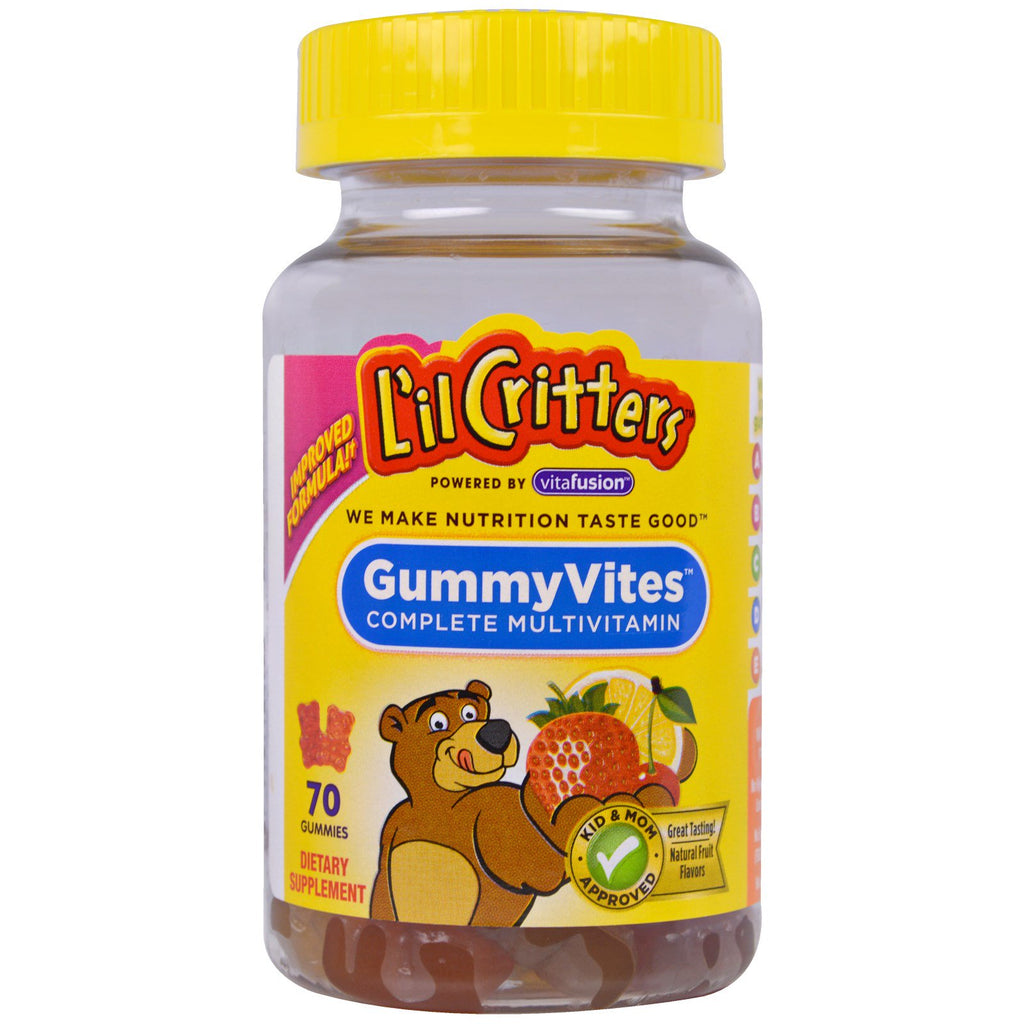 L'il Critters, Gummy Vites، فيتامينات متعددة كاملة، نكهات الفاكهة الطبيعية، 70 علكة
