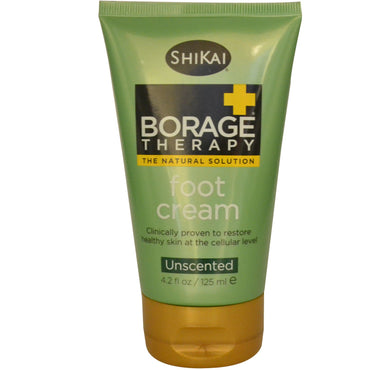 Shikai, Borage Therapy, Creme para Pés, Sem Perfume, 125 ml (4,2 fl oz)