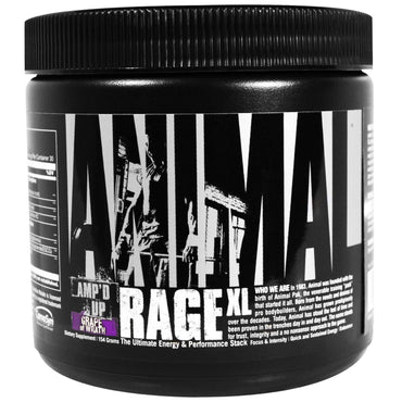 Universal Nutrition, Animal Rage XL, Amp'd Up, Uva de la ira, 154 g