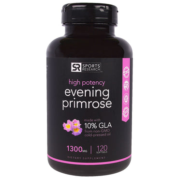 Sports Research, Evening Primrose, 1300 mg , 120 Softgels