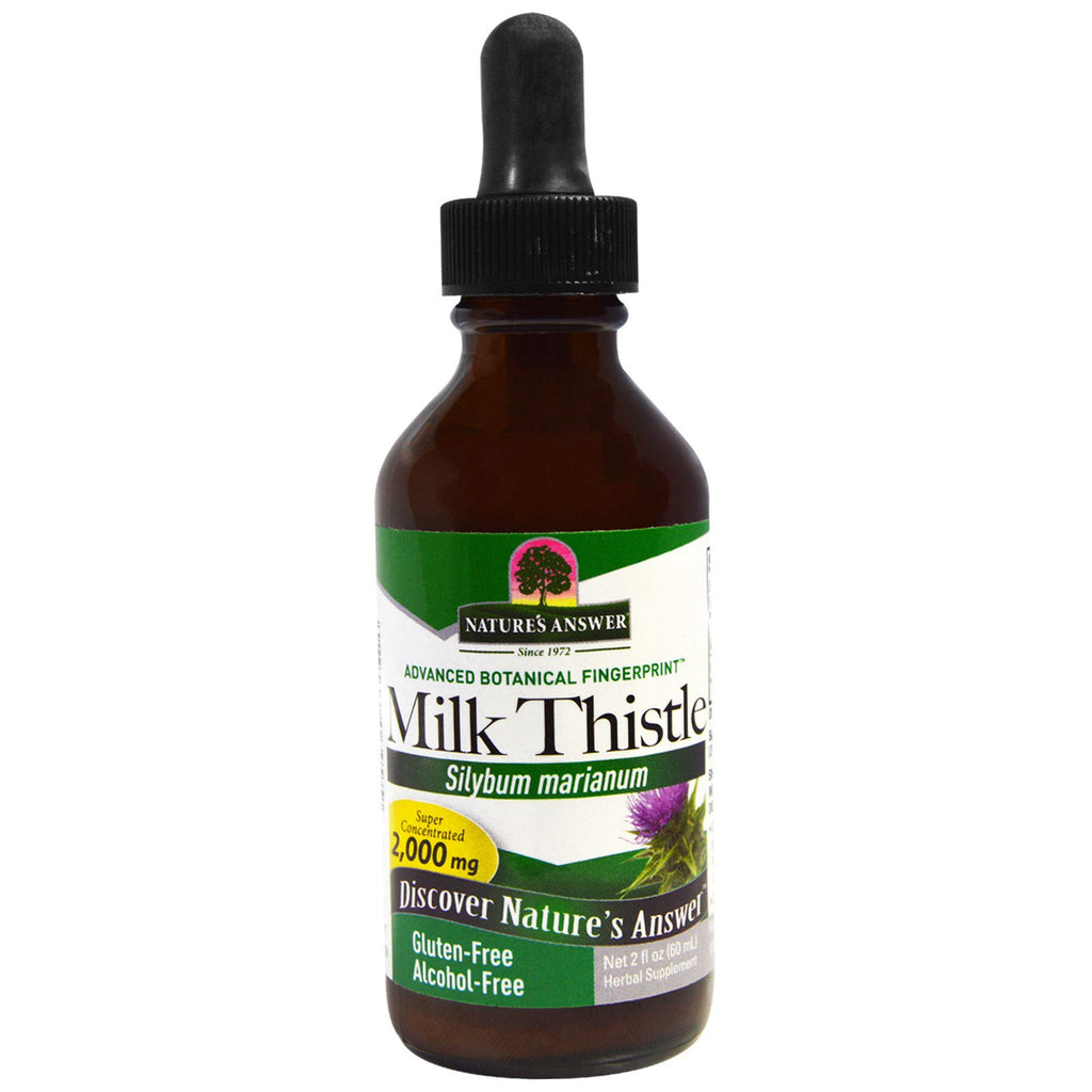 Naturens Answer, Milk Thistle, Alkoholfri, 2000 mg, 2 fl oz (60 ml)
