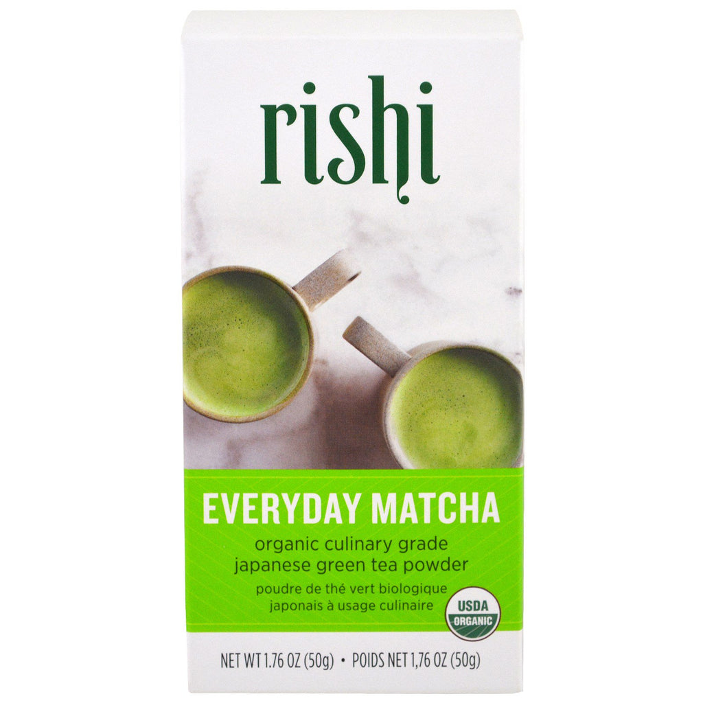 Ceai Rishi, pudră de matcha de zi cu zi, 1,76 oz (50 g)