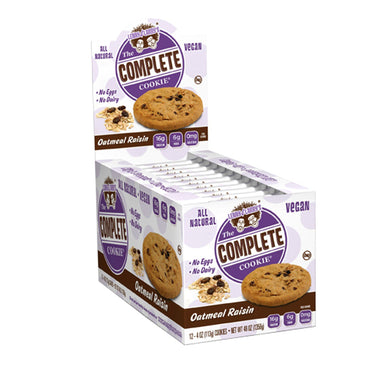 Lenny &amp; Larry's The Complete Cookie Gruau Raisin 12 Biscuits 4 oz (113 g) chacun