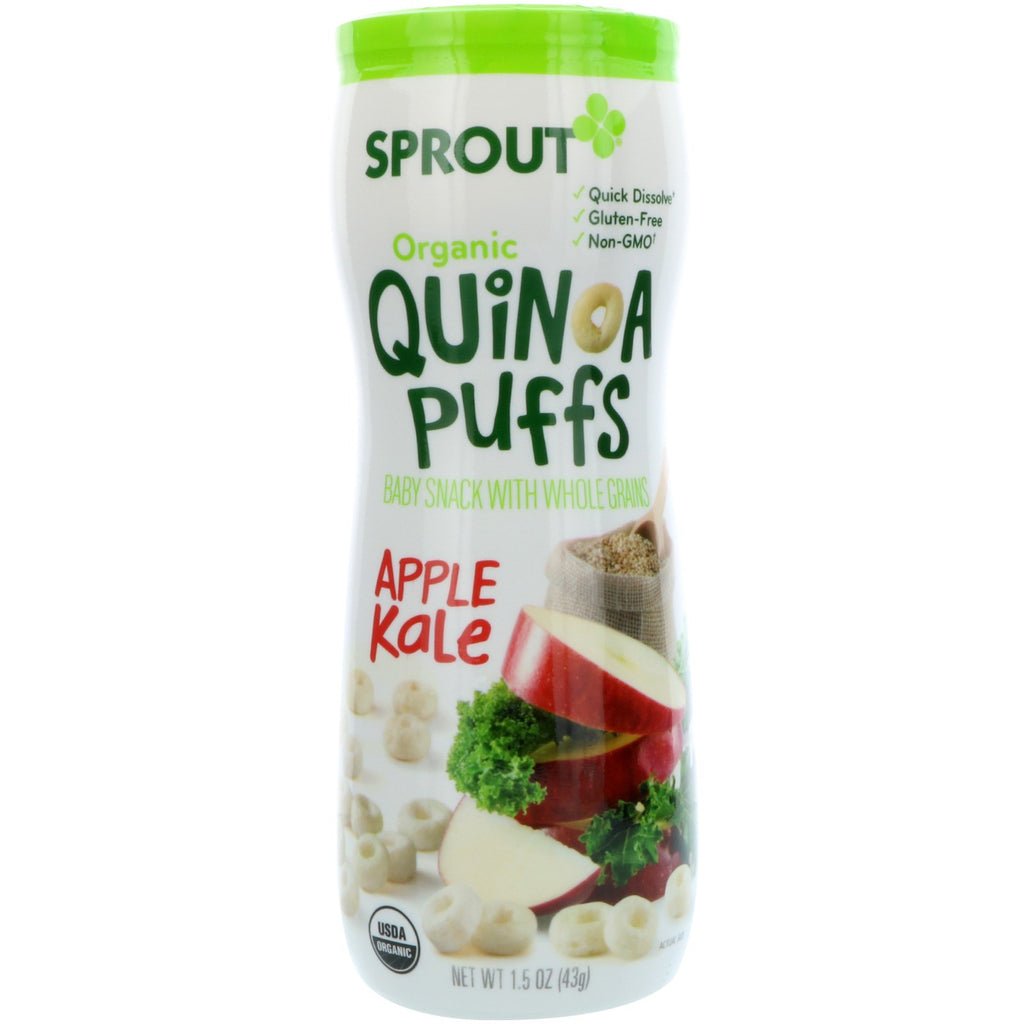 Sprout Quinoa Puffs คะน้าแอปเปิ้ล 1.5 ออนซ์ (43 กรัม)