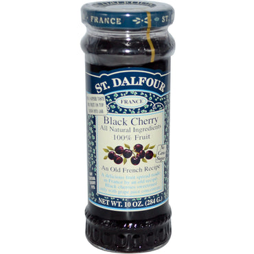 St. Dalfour, Black Cherry, Deluxe Black Cherry Spread, 10 ออนซ์ (284 กรัม)