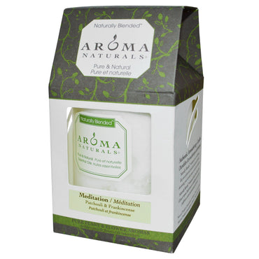 Aroma Naturals, Naturally Blended, Pillar Candle, Meditation, Patchouli & Frankincense, 3" x 3.5"