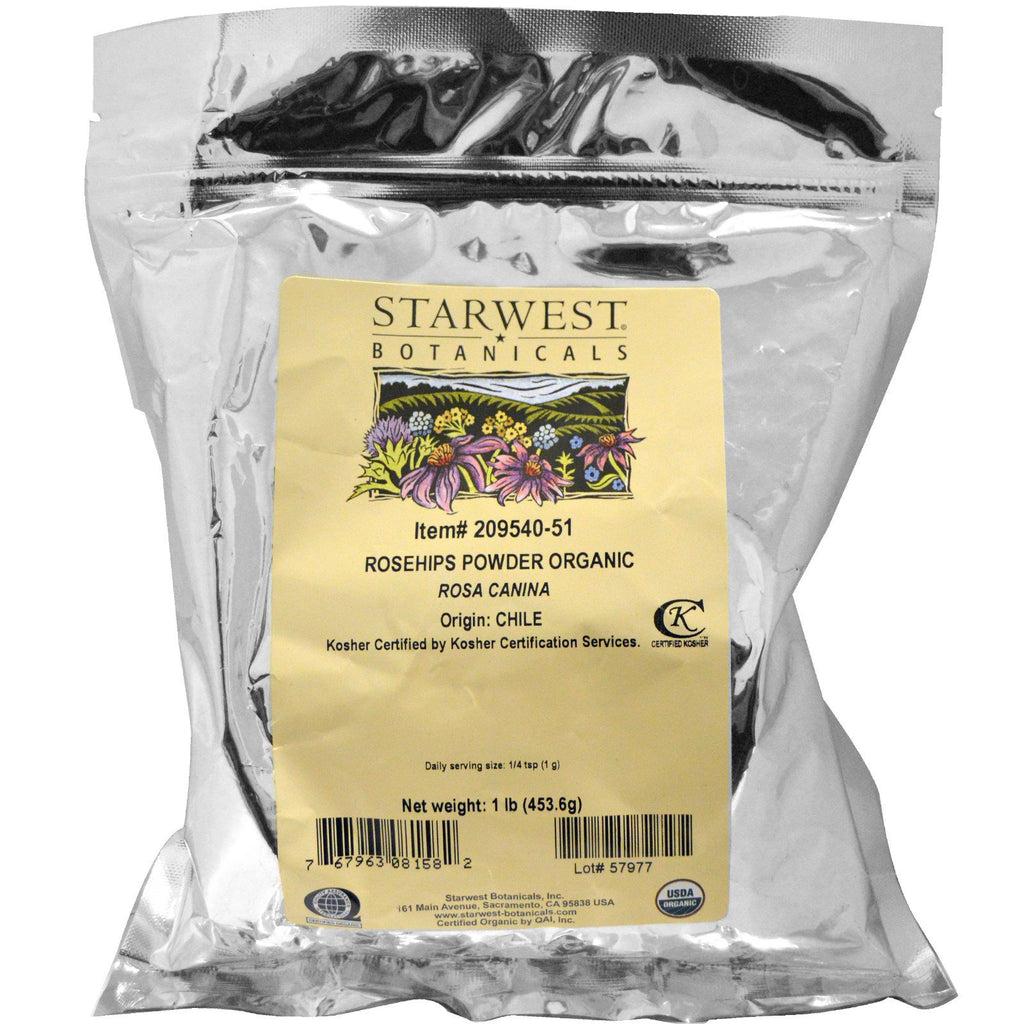 Starwest Botanicals, Nyponpulver, 453,6 g (1 lb)