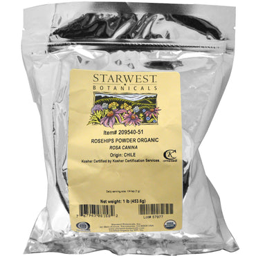 Starwest Botanicals, rozenbottelpoeder, , 1 lb (453,6 g)