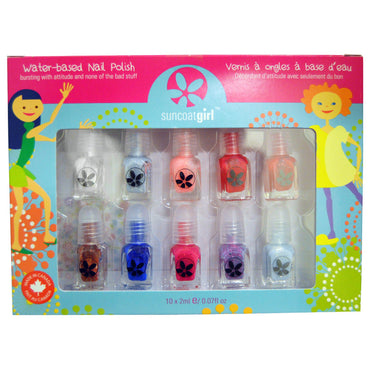 Suncoat girl kit esmalte de uñas al agua flare & fancy 10 piezas