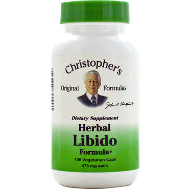 Christophers originale formler, urte-libido-formel, 475 mg, 100 grøntsagskapsler