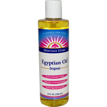 Heritage Store, egyptisk olje, original, 8 fl oz (240 ml)