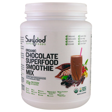 Sunfood,  Chocolate Superfood Smoothie Mix, 2.2 lb (997.9 g)