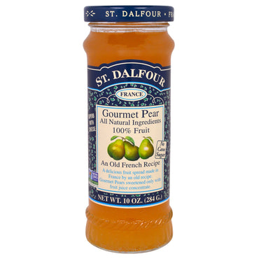 St. Dalfour, pera gourmet, crema spalmabile di frutta al 100%, 284 g (10 once)