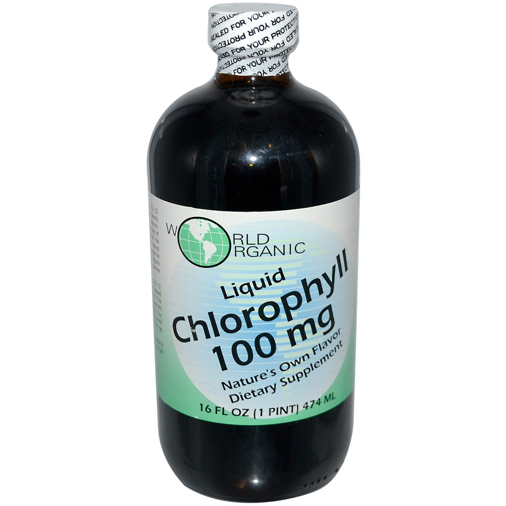 World , flytande klorofyll, 100 mg, 16 fl oz (474 ​​ml)