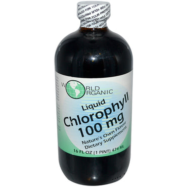 Mundo, clorofila líquida, 100 mg, 16 fl oz (474 ​​ml)