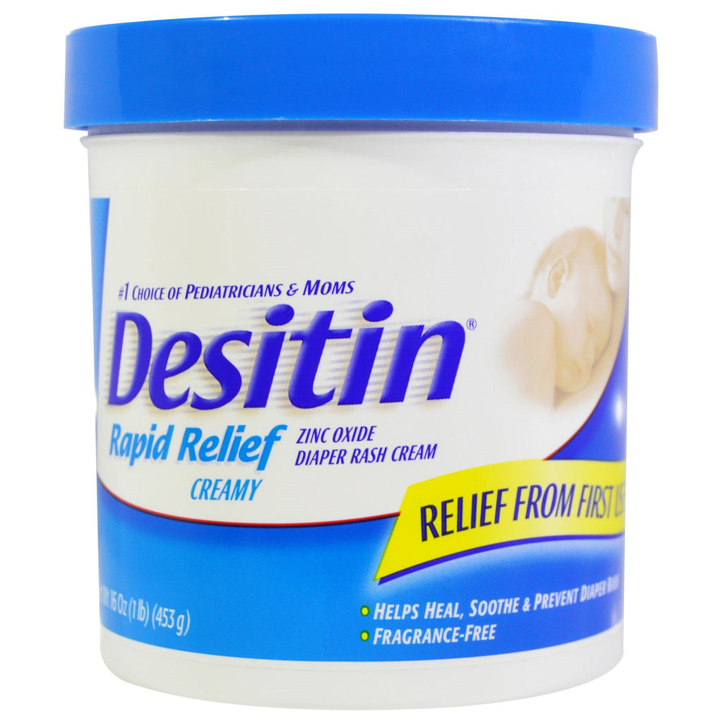 Desitin, Crema para la dermatitis del pañal, alivio rápido, 16 oz (453 g)