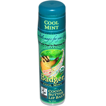 Badger Company, Cocoa Butter Lip Balm, Cool Mint, .25 oz (7 g)