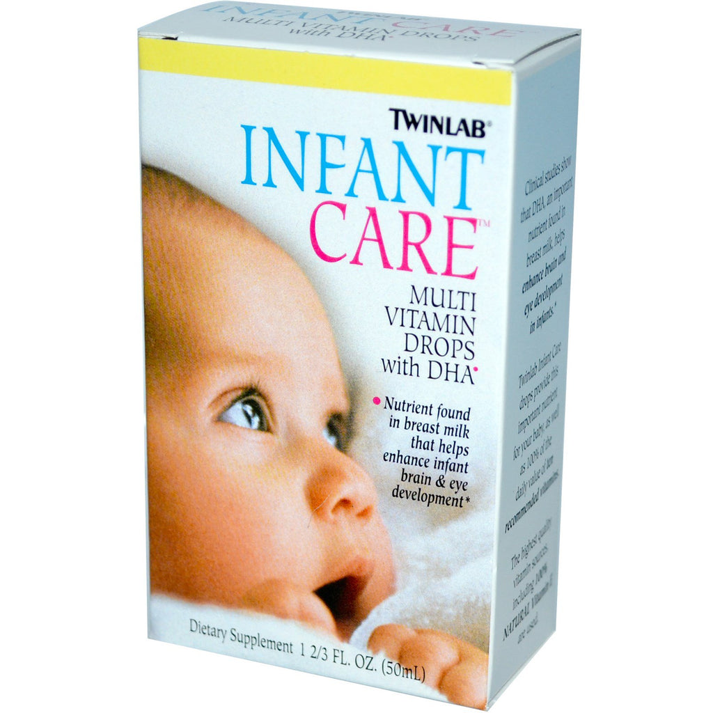 Twinlab, Pielęgnacja niemowląt, Krople multiwitaminowe z DHA, 1 2/3 uncji (50 ml)