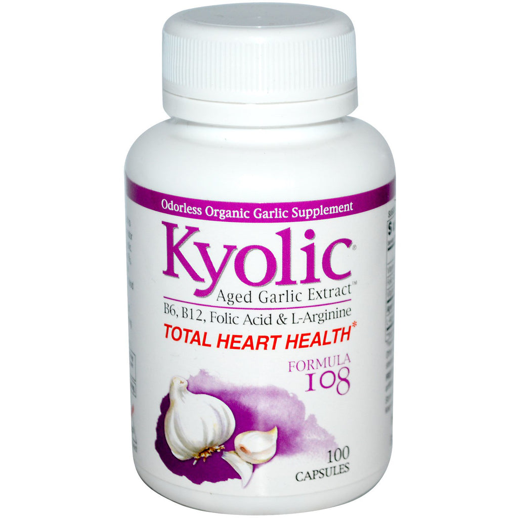 Wakunaga - kyolic, saúde total do coração, fórmula 108, 100 cápsulas