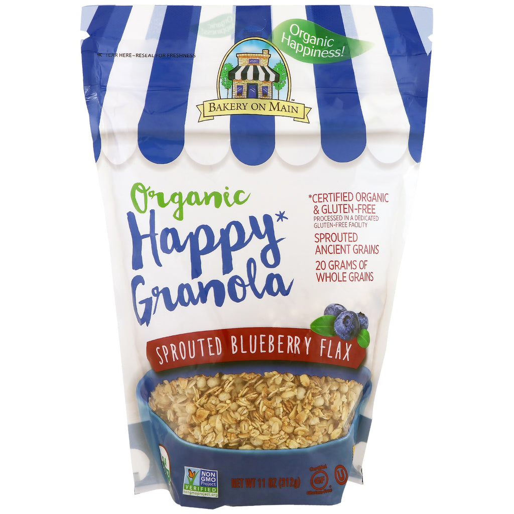Bakery On Main, , Happy Granola, Sprouted Blueberry Flax, 11 oz (312 g)
