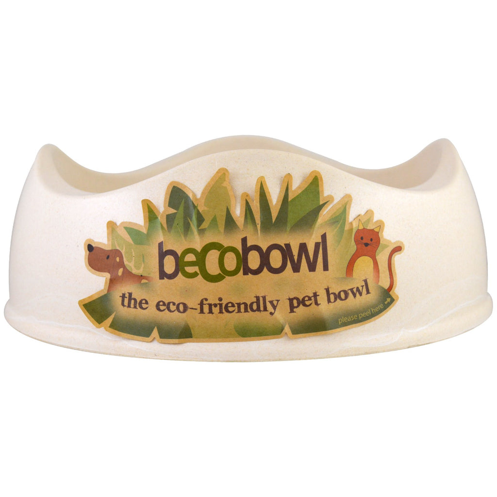 Beco Pets, Gamelle écologique pour animaux de compagnie, Naturel, Grand, 1 Bol