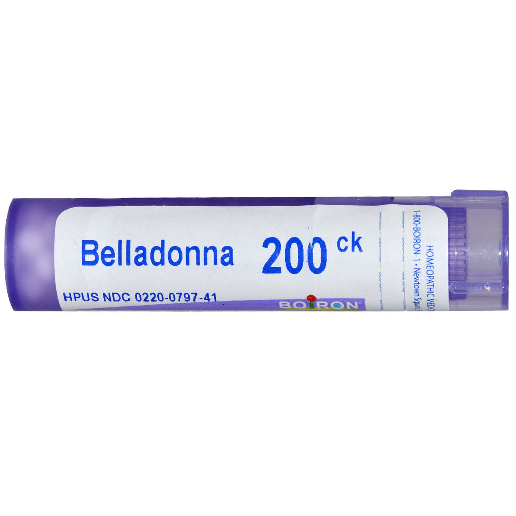 Boiron, remedios únicos, belladona, 200 CK, aproximadamente 80 gránulos