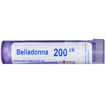 Boiron, remèdes uniques, belladone, 200ck, environ 80 pellets