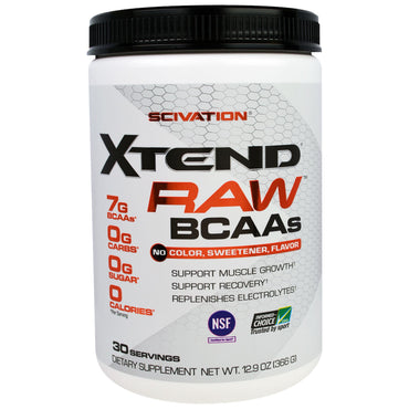 Scivation, Xtend Raw BCAAs, Unflavored, 12.9 oz (366 g)