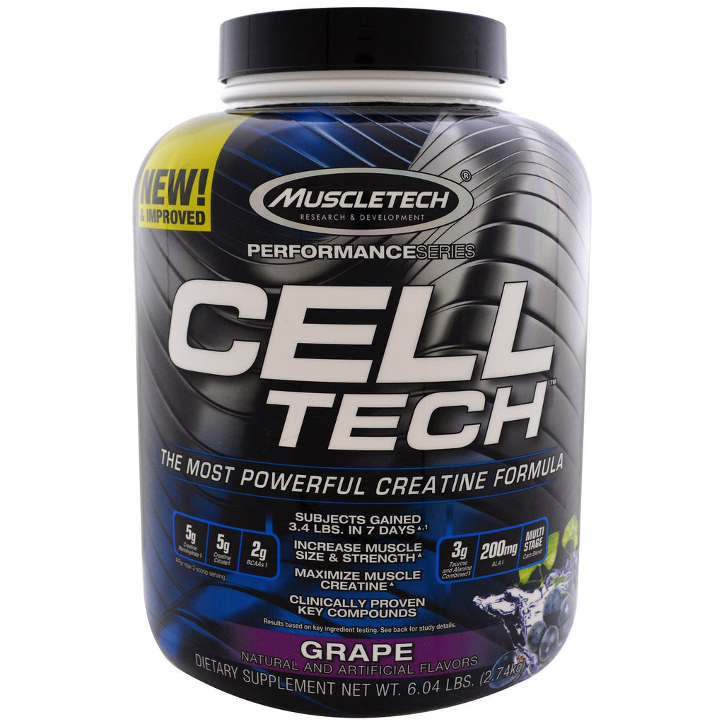 Muscletech, Cell Tech, Grape, 6.04 פאונד (2.74 ק"ג)