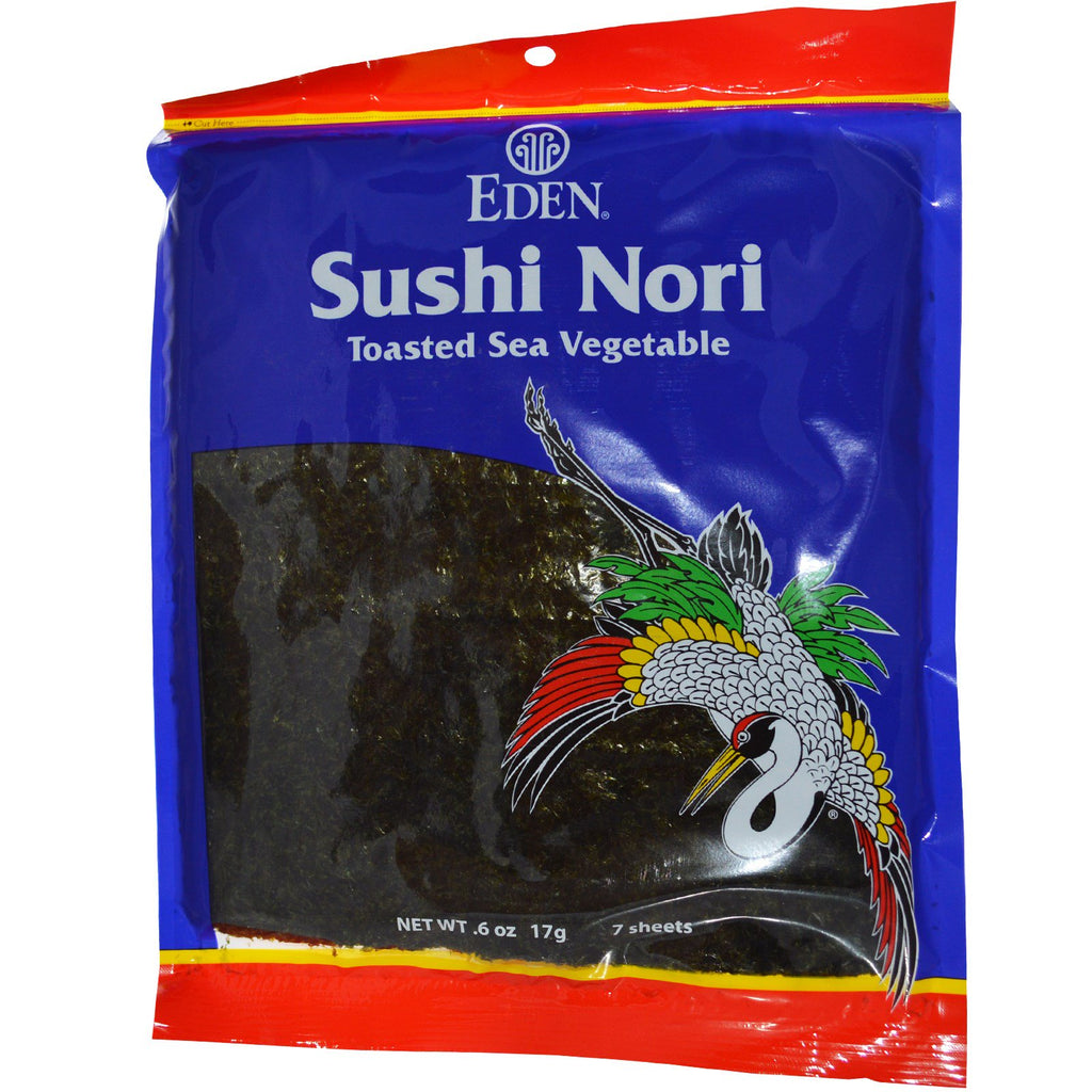 Eden Foods, Sushi Nori, 7 Sheets, .6 oz 17 g