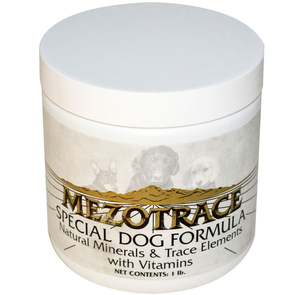 Mezotrace, speciel hundeformel, naturlige mineraler og sporstoffer med vitaminer, 1 lb