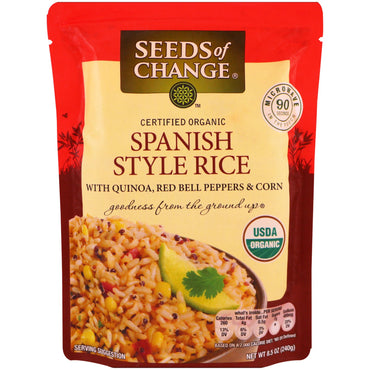 Seeds of Change Riz à l'espagnole avec quinoa, poivrons rouges et maïs 8,5 oz (240 g)