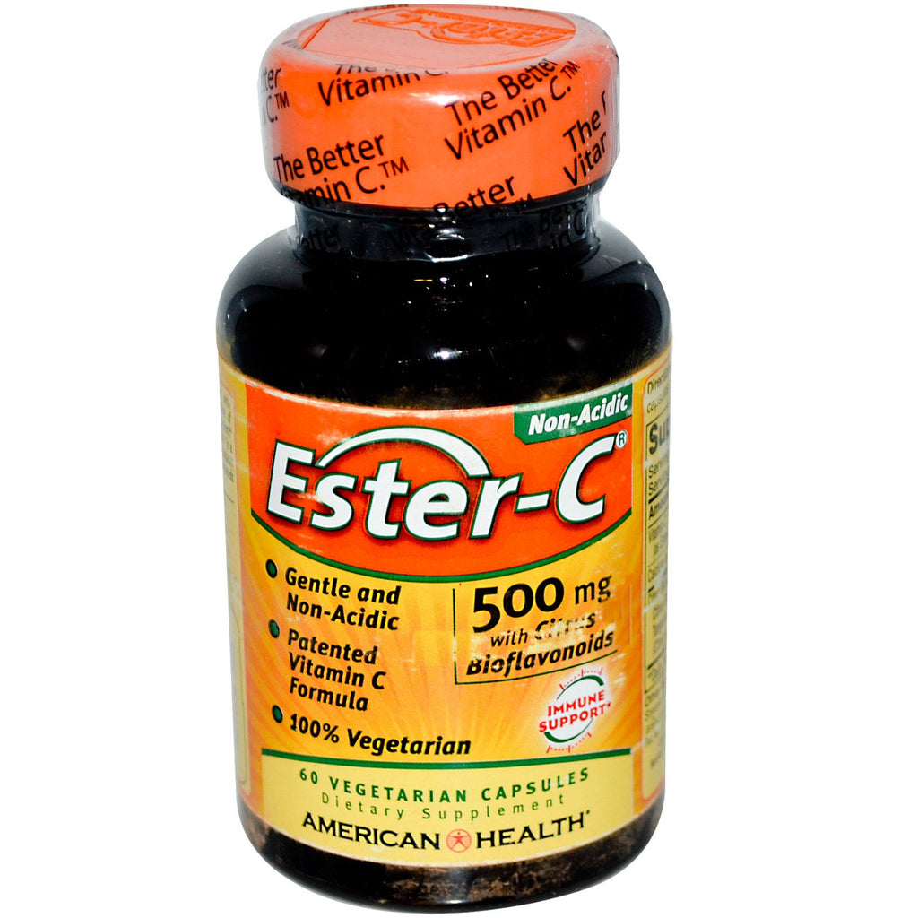 American Health, Ester-C, 500 มก., 60 แคปผัก