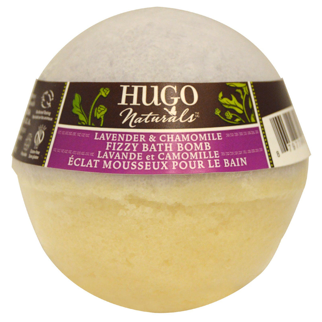Hugo Naturals, Fizzy Bath Bomb, Lavender & Chamomile, 6 oz (170 g)