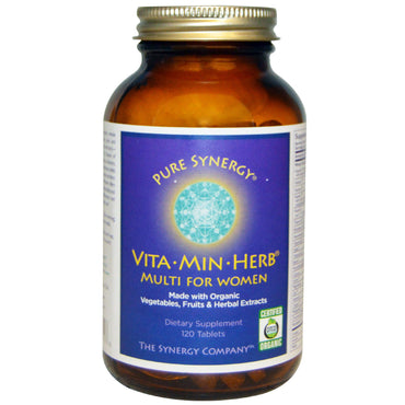 The Synergy Company, Vita·Min·Herb، متعدد الاستخدامات للنساء، 120 قرصًا