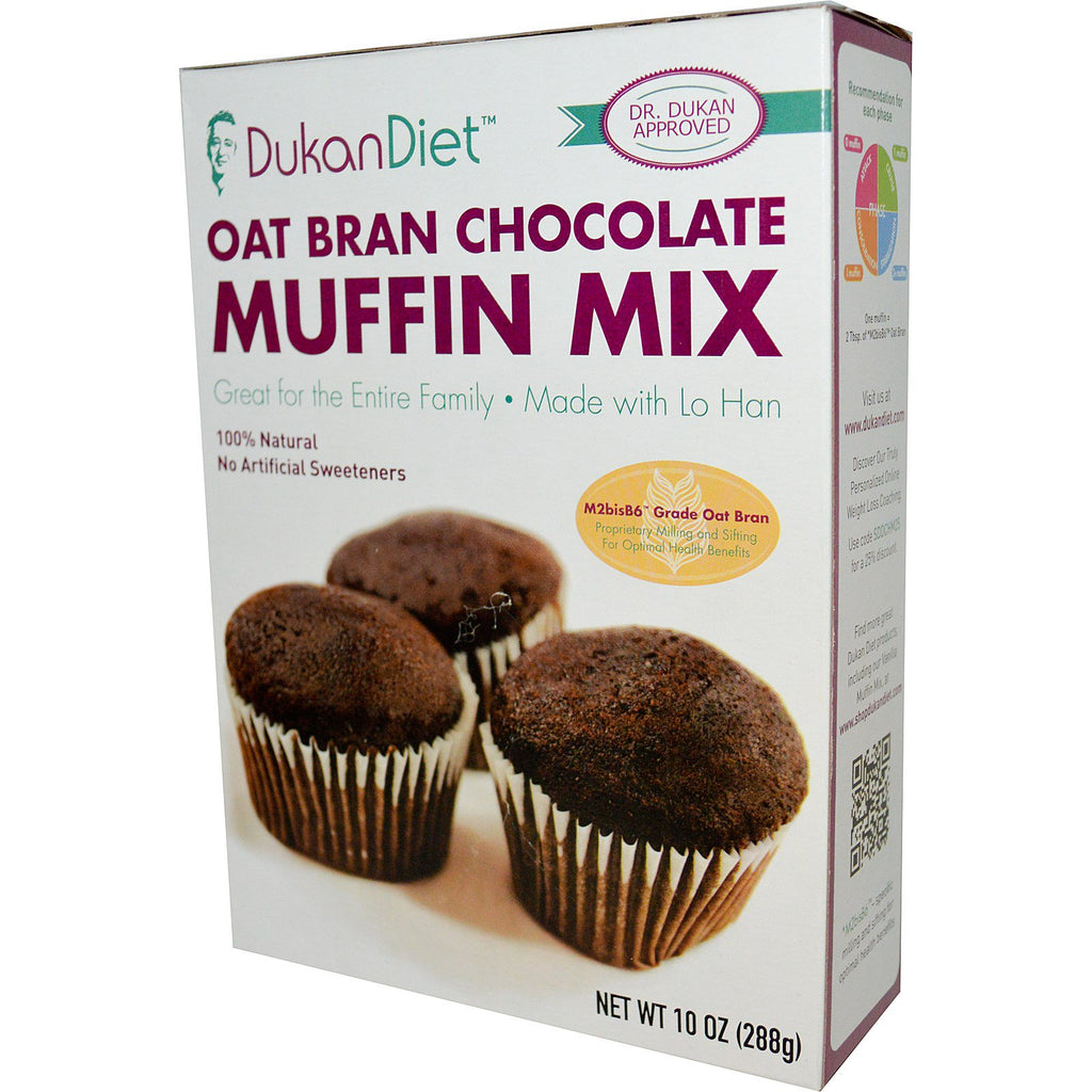 Dukan Diet, Mélange à muffins au chocolat et au son d'avoine, 10 oz (288 g)