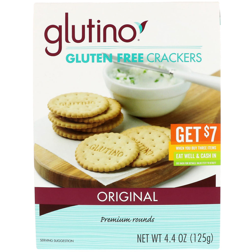 Glutino, glutenfri kiks, original, 125 g (4,4 oz)